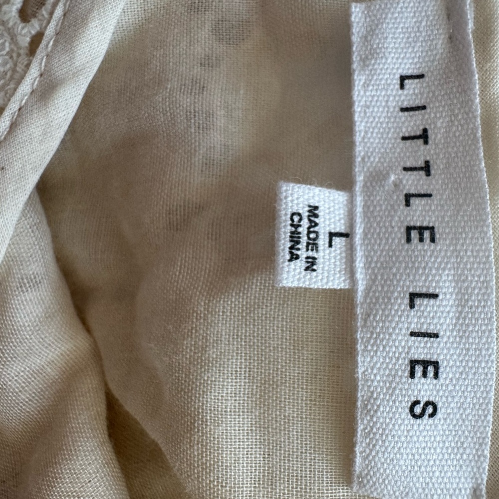 Little Lies x Anthropologie Broderie Eyelet Midi Dress Sz L - Picture 12 of 14